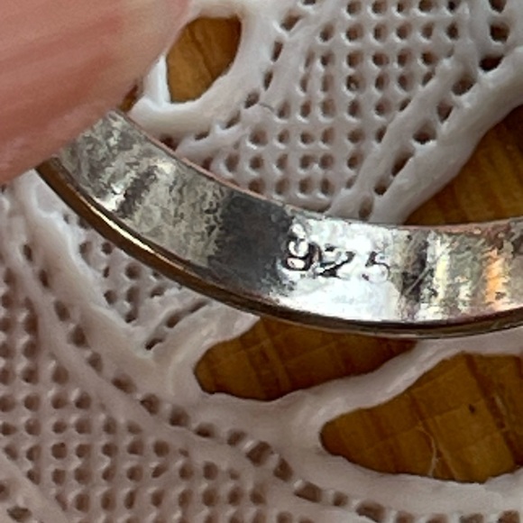 Vintage turquoise & sterling silver ring matrix custom design size 9.5 - Picture 7 of 8